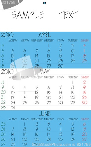 Image of english calendar 2010 may