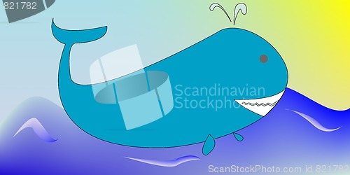 Image of drawing of a whale