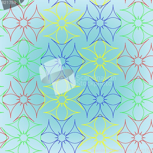Image of abstract seamless flowers pattern
