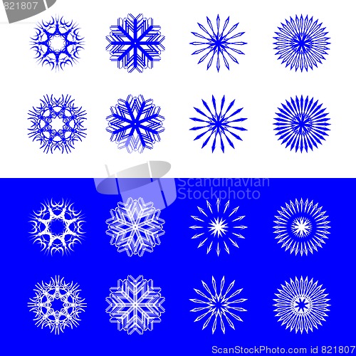 Image of snow flakes collection