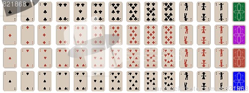 Image of complete set of kids playing cards