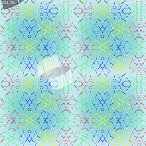 Image of abstract seamless flowers pattern extended