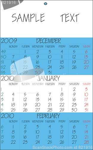 Image of english calendar 2010 january