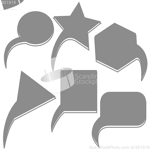 Image of abstract text bubbles