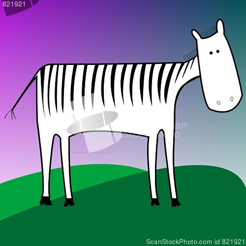 Image of drawing of a zebra