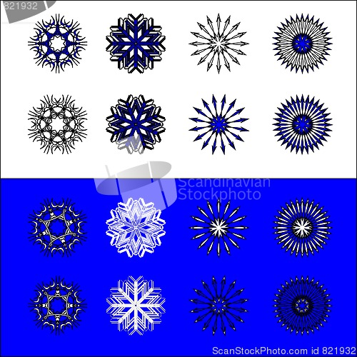Image of snow flakes collection 2