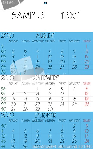 Image of english calendar 2010 september