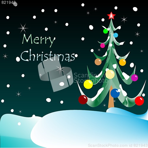 Image of merry christmas card (night vision) 