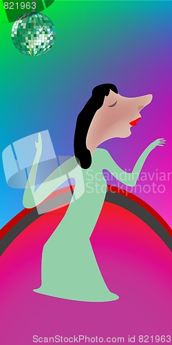 Image of beautiful girl dancing