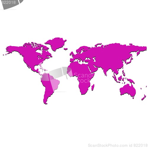 Image of purple world map