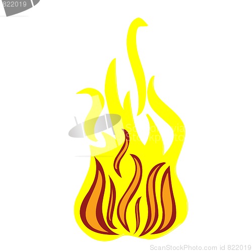 Image of Fire on white