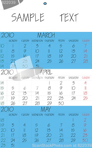 Image of english calendar 2010 april