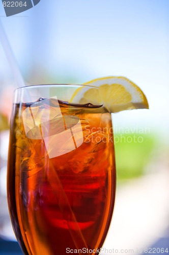 Image of Cold Glass of Iced Tea