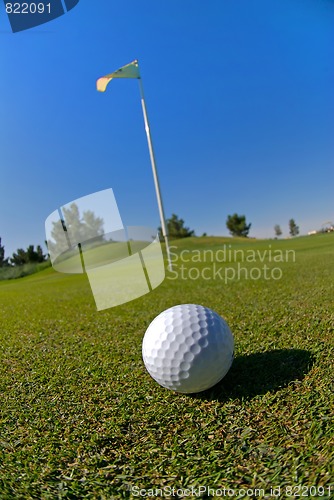 Image of Golf ball on green