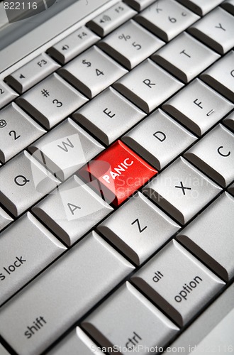 Image of Red Panic Button on Computer Keyboard