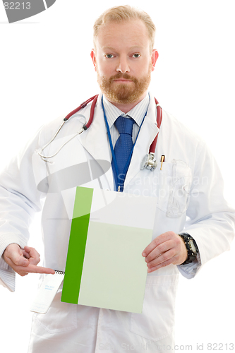 Image of Male Doctor with Information