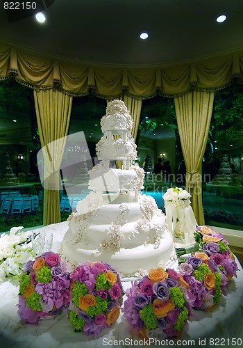 Image of Elaborate Floral Wedding Cake