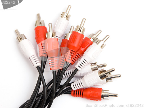 Image of Red and white connectors