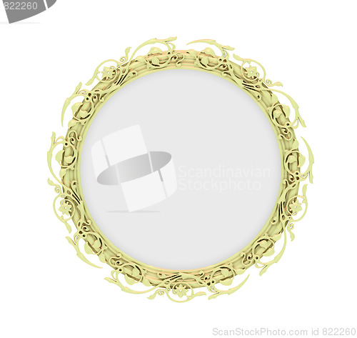 Image of Isolated decorative golden frame