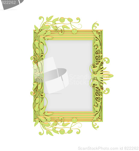 Image of Isolated decorative golden frame