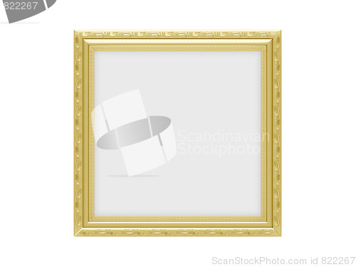 Image of Golden frame over white