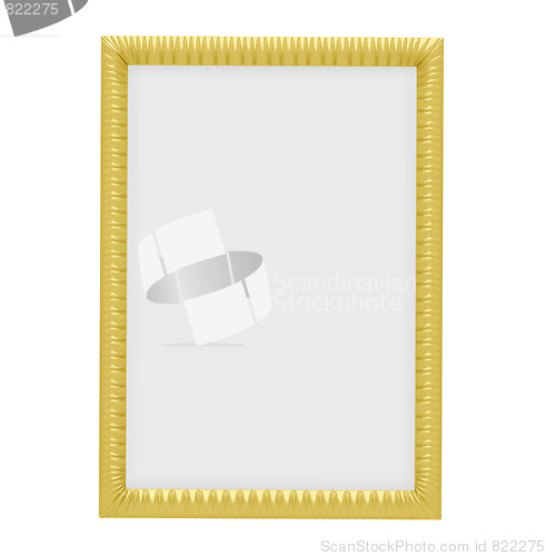 Image of Golden frame over white