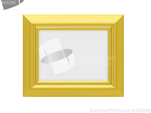 Image of Golden frame over white