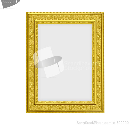 Image of Golden frame over white