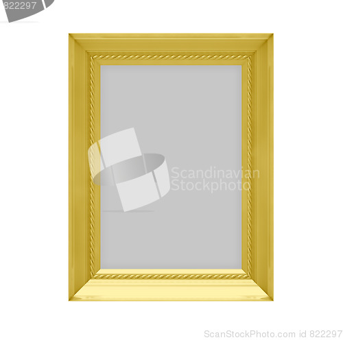 Image of Golden frame over white