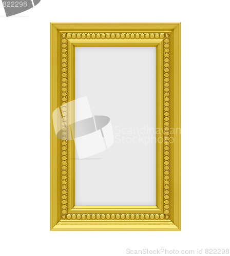 Image of Golden frame over white