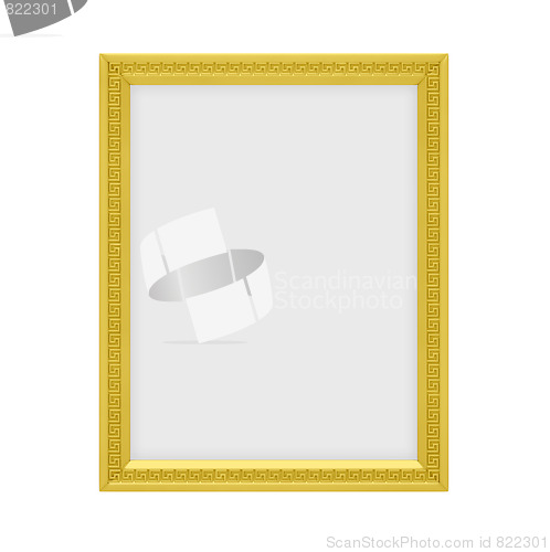 Image of Golden frame over white