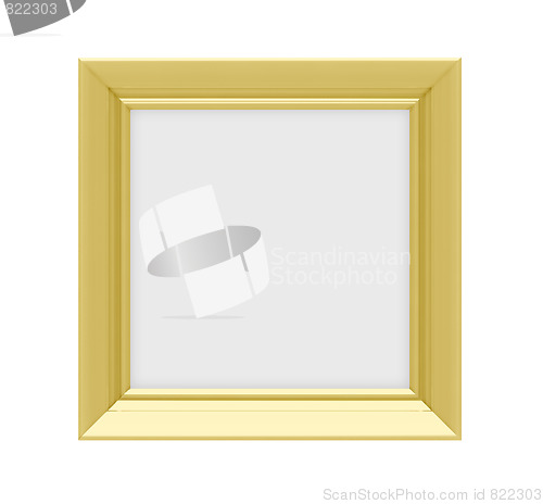 Image of Golden frame over white