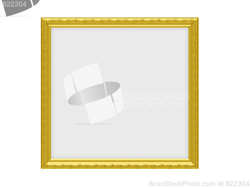 Image of Golden frame over white