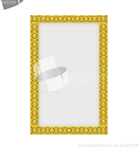 Image of Golden frame over white