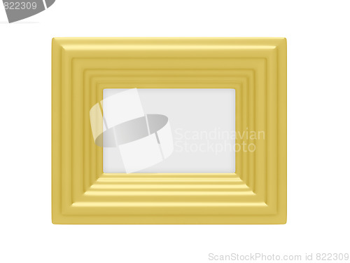 Image of Golden frame over white