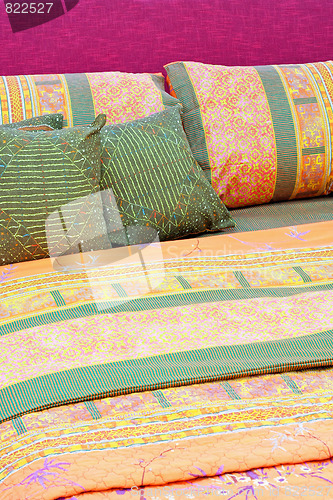 Image of Colorful bed
