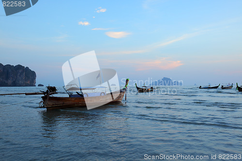 Image of  Long tail boat in Thailand