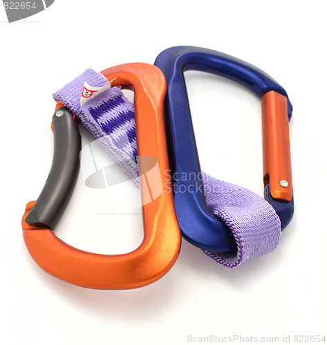 Image of carabiner and express isolated 