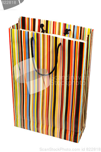 Image of Colorful striped paperbag