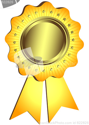 Image of Golden Award With Ribbon