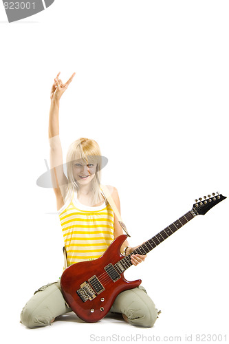 Image of passionate rock girl