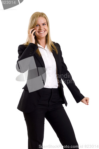 Image of  woman calling by cellular phone