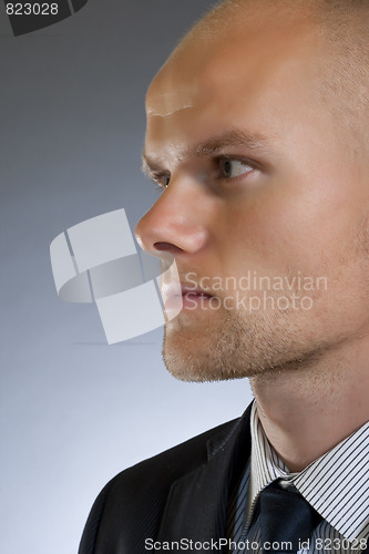 Image of Portrait of the young serious man