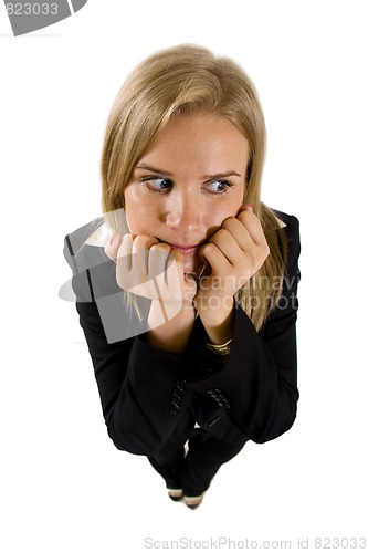 Image of businesswoman being worried