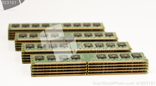 Image of 4 column of computer memory modules