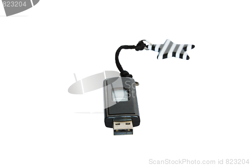 Image of usb key with star isolated 