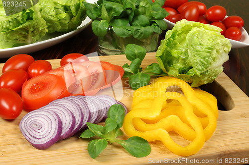 Image of Salad preparation