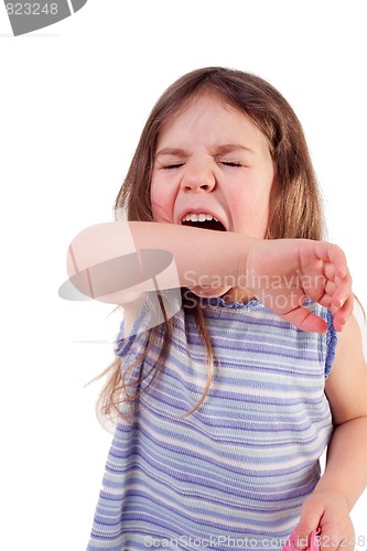 Image of Young Girl Sneezing