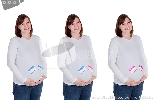Image of Pregnant Mother Blue and Pink Name Tags