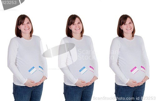 Image of Pregnant Mother Blue and Pink Name Tags